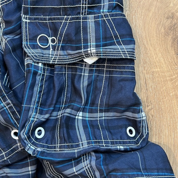 OP Plaid Board Shorts Swim Trunks Swimsuit Plaid - Picture 3 of 8